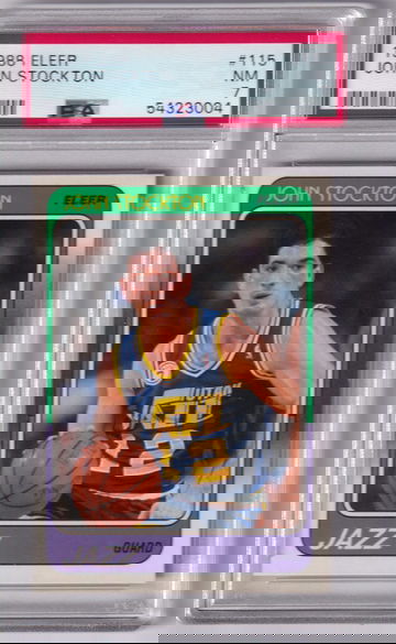 1988 Fleer John Stockton #115 PSA 7 NM RC