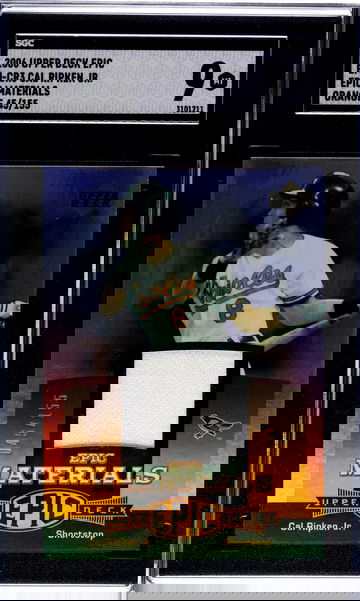 2006 Upper Deck Epic Materials Game-Used Jersey CAL RIPKEN JR #45/155 SGC 9