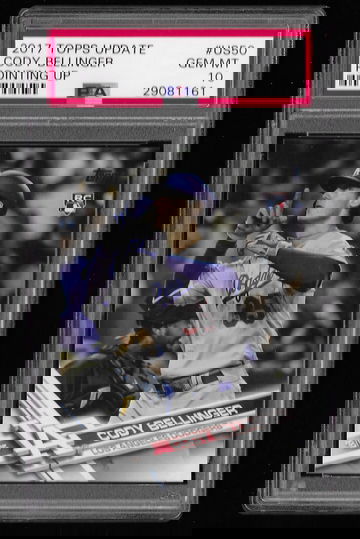 2017 Topps Update US50 Cody Bellinger Photo Variation Pointing Up SSP PSA 10