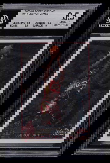LeBron James 2003 Topps Chrome RC BGS 8.5 