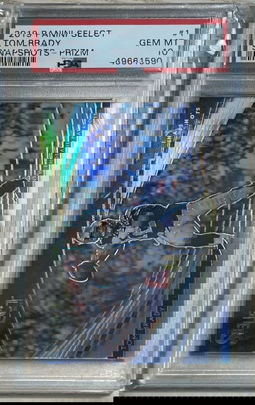 Tom Brady 2019 Panini Select Football Snapshots #1 Patriots Silver Prizm PSA 10