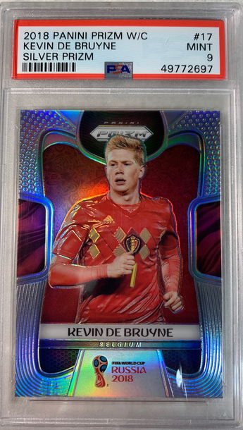 2018 Panini Prizm World Cup Kevin De Bruyne Silver PSA 9