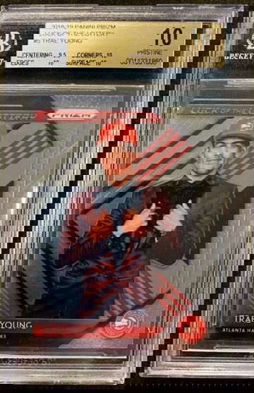 BGS 10 POP 2 Trae Young ROOKIE RC 2018-19 Panini Prizm Luck of Lottery #5 - DHL Express Air 5-6 Days with Tracking