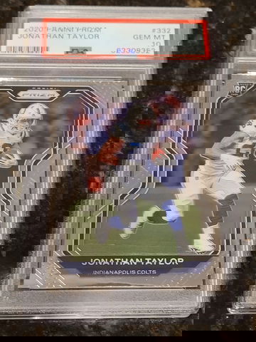 2020 Jonathan Taylor Panini Prizm Rookie RC #332 PSA 10 GEM MNT