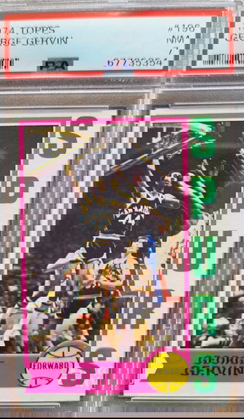 1974 Topps George Gervin HOF RC PSA 7