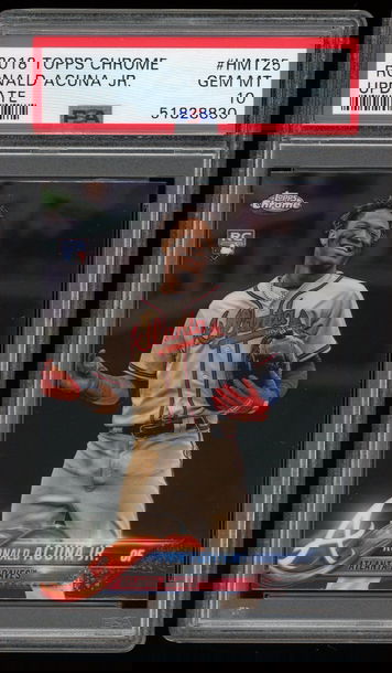 2018 Topps Chrome Update Ronald Acuna Jr. #HMT25 PSA 10