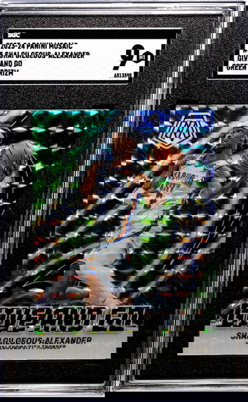 2023-24 Panini Mosaic #5 Shai Gilgeous-Alexander Give And Go Green Prizm SGC 9