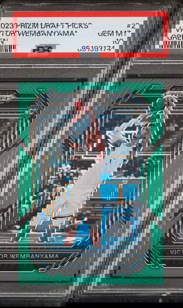 🔥 2023 Prizm Draft Picks Victor Wembanyama Green #2 RC PSA 10 GEM MINT 🔥