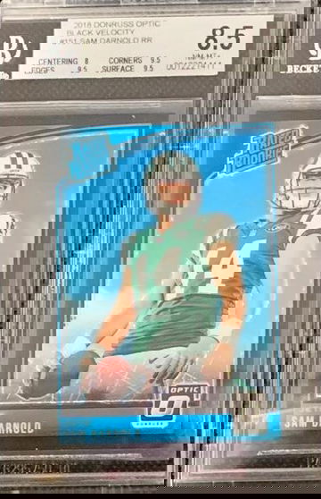 2018 Donruss Optic Sam Darnold  Black Velocity 23/25 Rookie BGS 8.5 Jets 