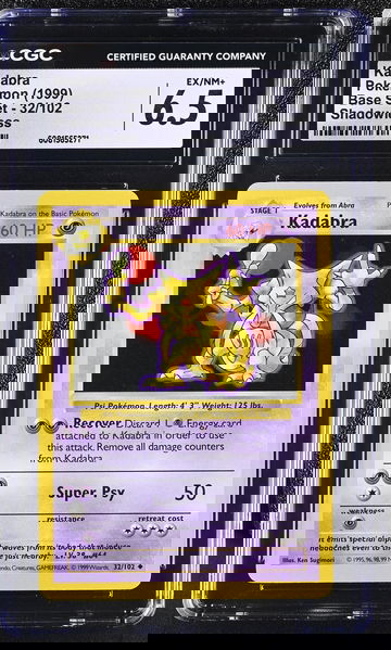 1999 Pokémon Base Set Kadabra #32/102 Shadowless CGC 6.5
