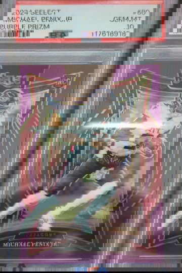 2024 Select Michael Penix Purple Prizm Concourse /75 PSA 10 .. POP 3