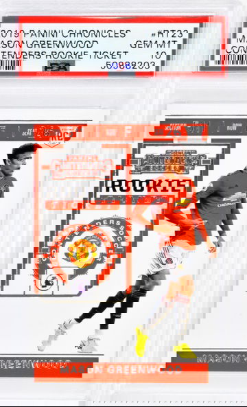 2019 Mason Greenwood Panini Chronicles Contenders Rookie Ticket PSA 10