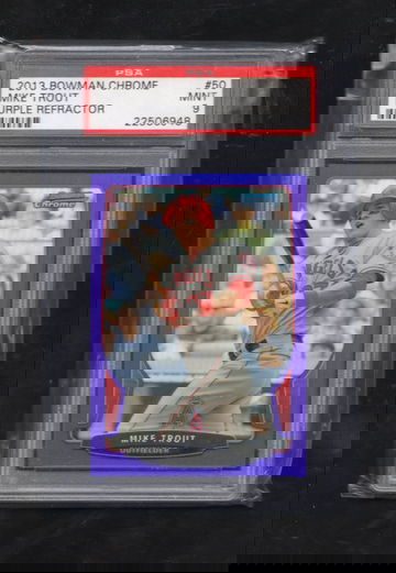 2013 Bowman Chrome #50 Mike Trout Purple Refractor /199 PSA 9 MINT