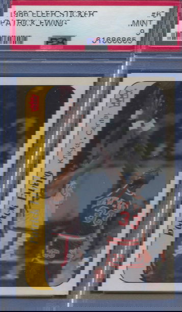 1986 Fleer Sticker Patrick Ewing PSA 9 - just back from PSA