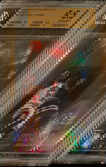 1996-97 Flair Showcase Row 2 #23 Michael Jordan HOF GOAT Bulls BGS 9.5 GEM MINT