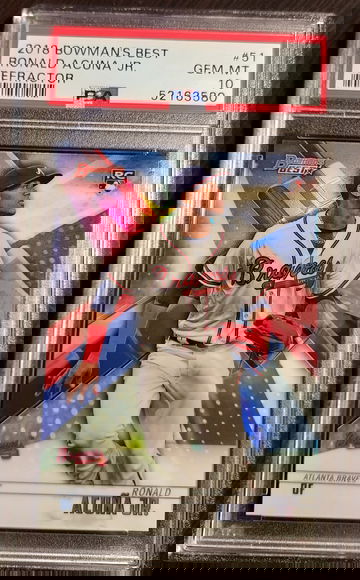 Ronald Acuna 2018 Bowmans Best Refractor RC PSA 10