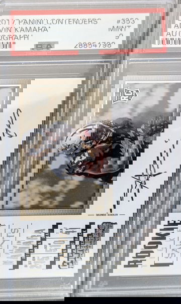 2017 Panini Contenders Alvin Kamara Rookie Ticket RC SSP Variation SP PSA 9 Auto Autograph