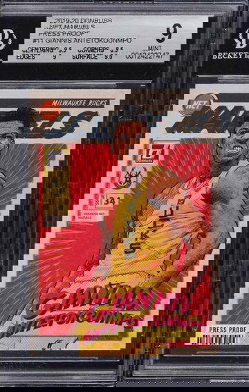 2019 DONRUSS NET MARVELS PRESS PROOF GIANNIS ANTETOKOUNMPO #11 BGS 9 (Pop: 2, 6 higher)