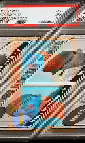 1968 Topps Mets Rookie #177 with Nolan Ryan/Jerry Koosman PSA Grade 5