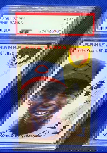 1954 TOPPS ERNIE BANKS ROOKIE #94 PSA 5