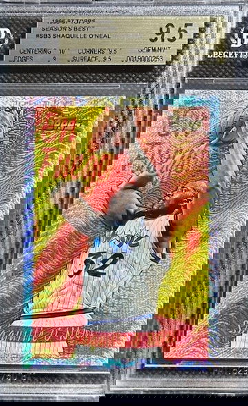 1996 Topps SHAQUILLE O'NEAL Seasons Best #3 EN FUEGO Insert BGS 9.5 GEM MINT