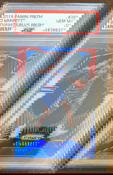 2019 Panini Prizm RJ Barrett Red/White/Blue Prizm PSA 10