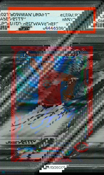 2021 Bowman Draft Chase Petty RED WAVE AUTO /5 Chrome 1st Refractor #CDACP PSA 9