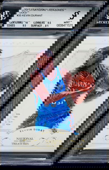 2012 Kevin Durant Panini National Treasures Gold Foil Holo 9/10 BGS 9 #35 NT SP