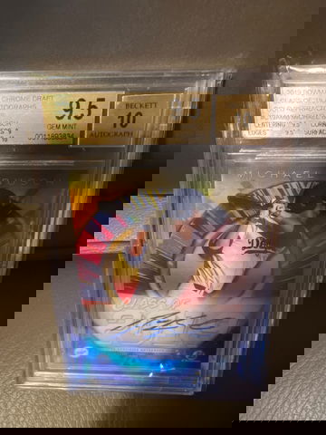 2019 Bowman Chrome Draft Michael Busch Class of 19’ Gold Auto Refractor #/50