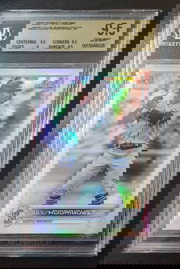 2022 Topps Chrome Refractor SP #222 Julio Rodriguez RC BGS 9.5