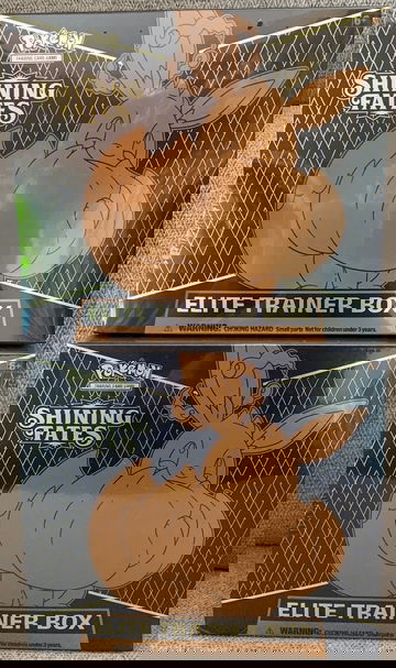 2021 Pokemon Shining Fates Elite Trainer Box Lot of 2