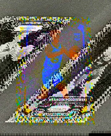 2023 Brandin Podziemski Panini Prizm Black Yellow King Snake Snakeskin #147 Rookie RC SP