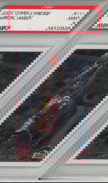2003 Topps Chrome 111 Lebron James PSA 9 Rookie
