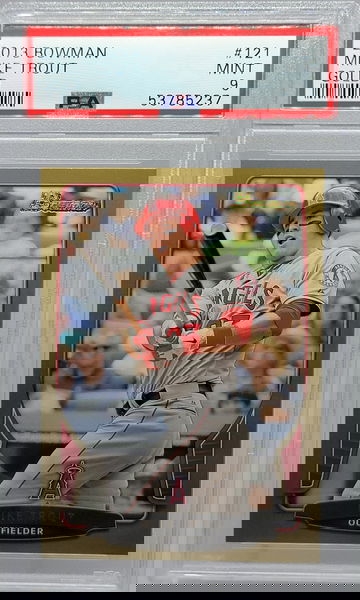 2013 BOWMAN #121 MIKE TROUT GOLD PSA 9