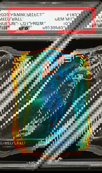 PSA 10 2020 Panini Select Lamelo Ball Orange Die-Cut Prizm #183