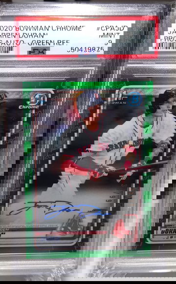 2020 Bowman Chrome Green /99 Jarren Duran ( PSA 9 )