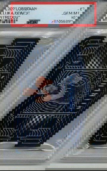 2021 PANINI OBSIDIAN VITREOUS #2 LUKA DONCIC MAVERICKS PSA 10 LOW POP