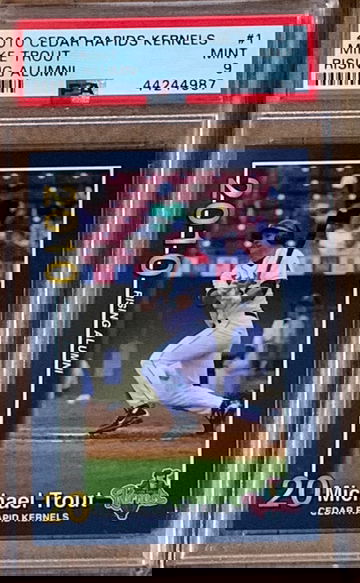 2010 Cedar Rapids Kernels Mike Trout Rookie PSA9