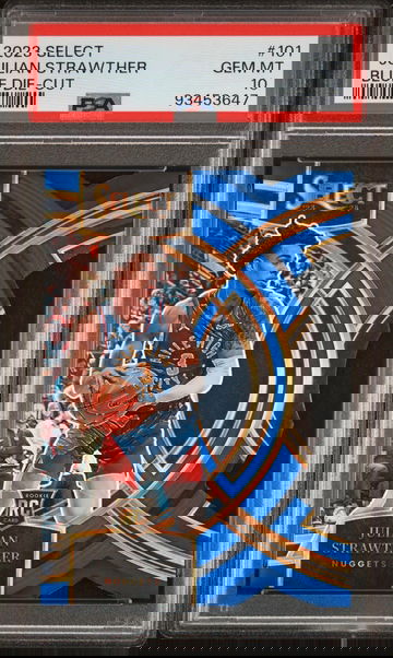 2023 Panini Select Blue Die-Cut Julian Strawther #101 RC /249 PSA 10