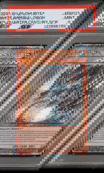 2024 Yu-Gi-Oh! #EN013 Primite Imperial Dragon Quarter Century SCR PSA 9