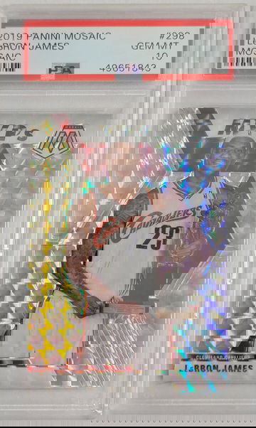 2019-20 Mosaic LeBron James MVP Mosaic Prizm PSA 10