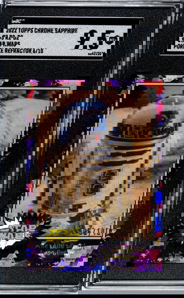 2022 Topps Chrome Sapphire Star Wars The Little Droid R2-D2. Artoo-Detoo Purple Refractor /10