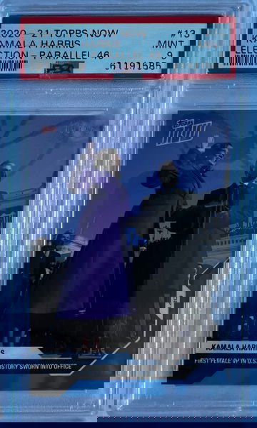 2020-21 TOPPS NOW KAMALA HARRIS ELECTION - PARALLEL 46 PSA 9