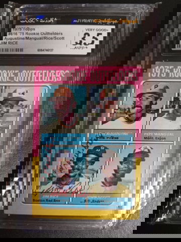 1975 Topps #516 Jim Rice Auto RC CGC JSA 