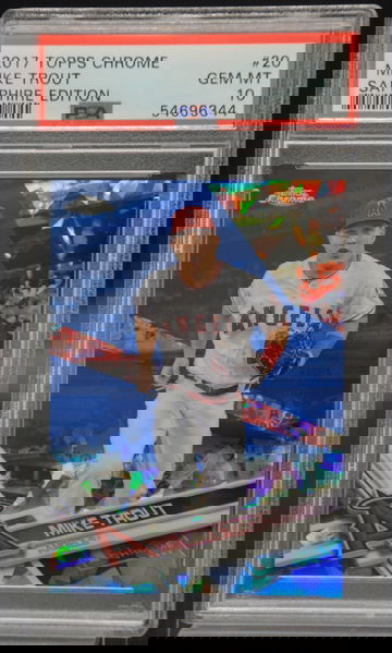 2017 Topps Chrome Sapphire Edition Mike Trout PSA 10 