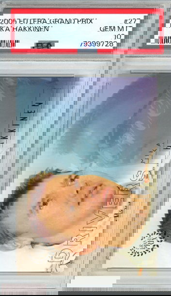 2005 FUTERA GRAND PRIX MIKA HAKKINEN #27 POP 2 PSA 10 GEM MT