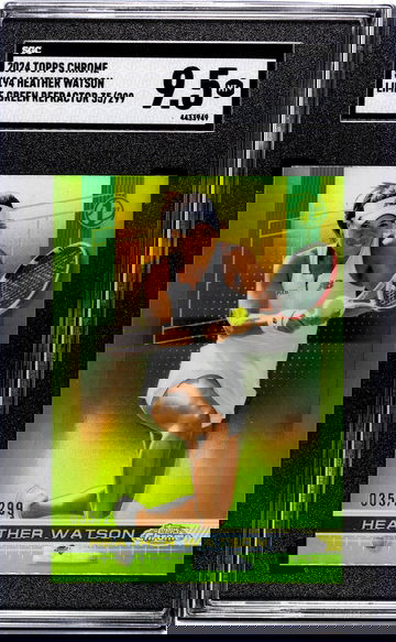 2024 Topps Chrome #194 Heather Watson Lime Green Refractor /299 SGC 9.5