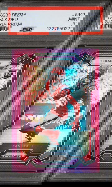 2023 Panini Prizm Purple Prizm Tank Dell #341 RC PSA 9