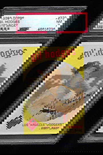 1959 Topps Gil Hodges Fox PSA 7