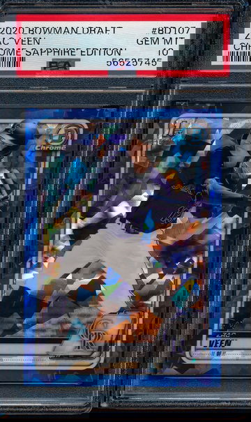 2020 Bowman Draft Chrome Sapphire Edition Zac Veen PSA 10 Gem-Mint